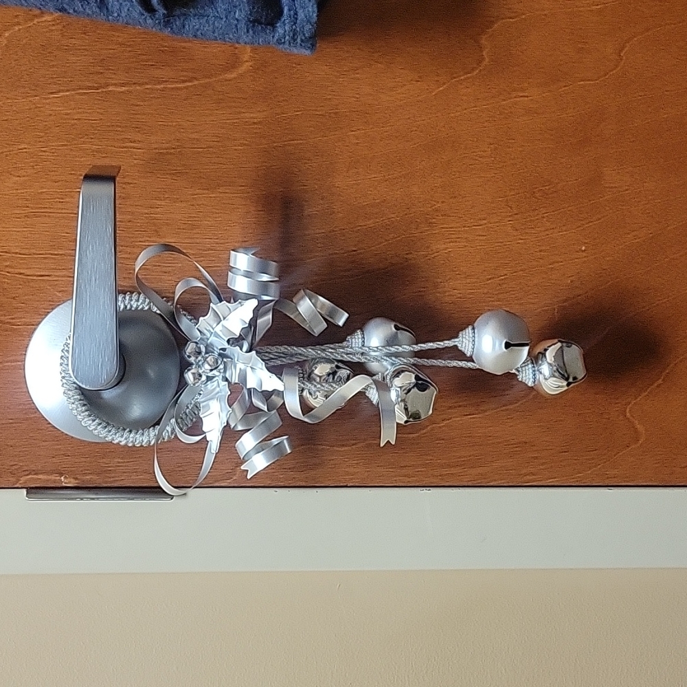 Silver Bells Christmas Door Handle Decoration